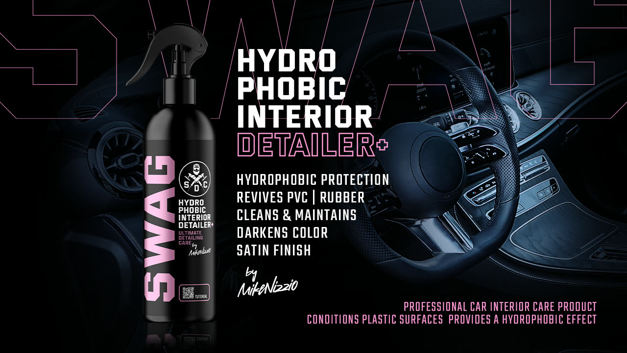 SWAG HYDROPHOBIC INTERIOR DETAILER+ applied to interior surfaces after mould removal