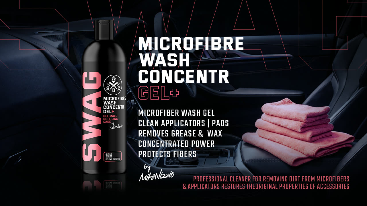 SWAG MICROFIBRE WASH used to keep cleaning cloths genuinely clean before use on a child car seat