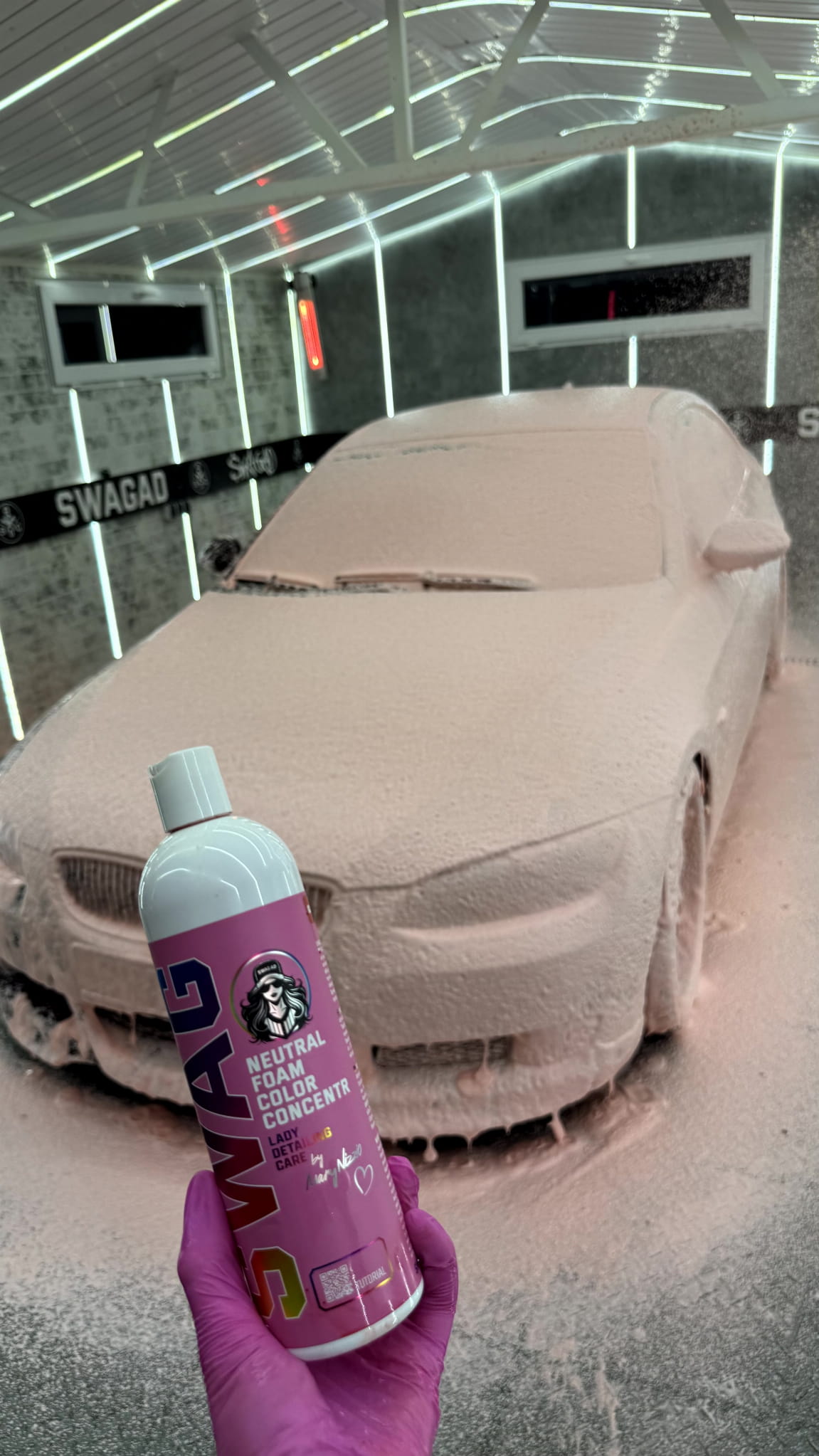 Swag LADY NEUTRAL FOAM COLOR 1:20 | NEW FORMULA / 500ml | Pink Snow Foam | Neutral pH - Image 3