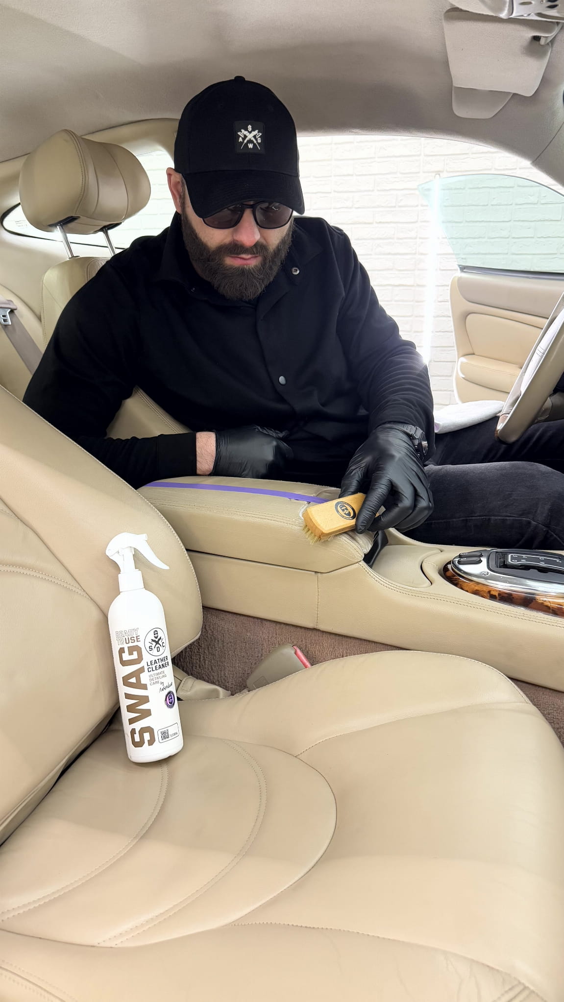 Swag LEATHER CLEANER RTU / 150ml + FOAMER | Ready to Use | Clean Leather | Safe | Matte Effect - Image 4