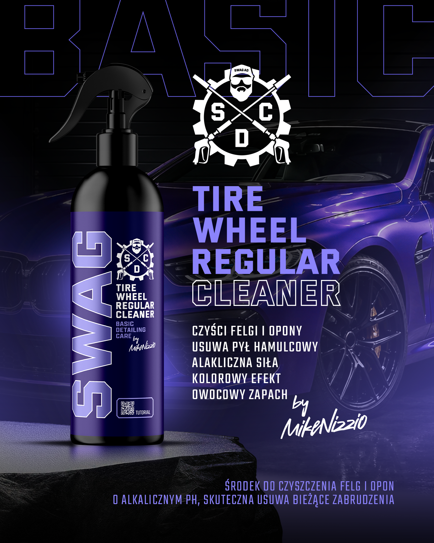 SWAG BASIC Tire & Wheel Regular Cleaner / 500ml | Alloy Wheel Cleaner | Cleans Tyres Too - Image 2