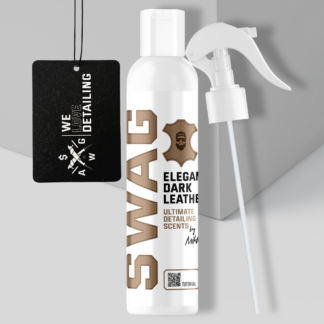 Swag ELEGANT DARK LEATHER / 150ml | Car Fragrance + Hanging Air Freshener | | Long-lasting Scent | Sensual Leather