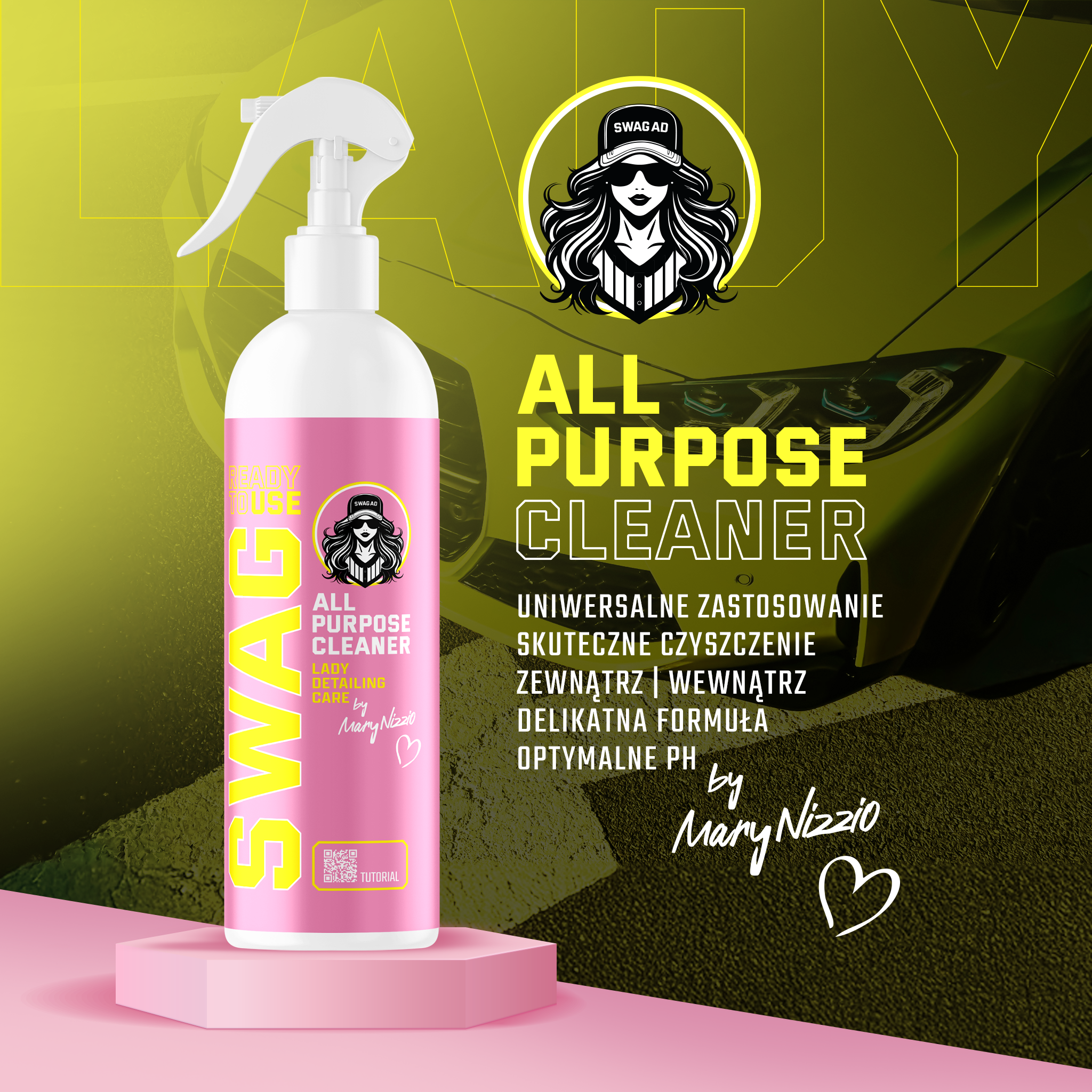 Swag LADY INTERIOR SET RTU | APC RTU | HYDROPHOBIC INTERIOR DETAILER+ | GLASS CLEANER | TEXTILE CLEANER RTU | + Accessories - Image 4