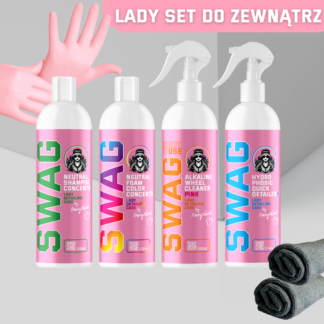 Swag LADY EXTERIOR SET | NEUTRAL SHAMPOO | NEUTRAL FOAM COLOR | ALKALINE WHEEL CLEANER | HYDROPHOBIC QUICK DETAILER+ | + Accessories