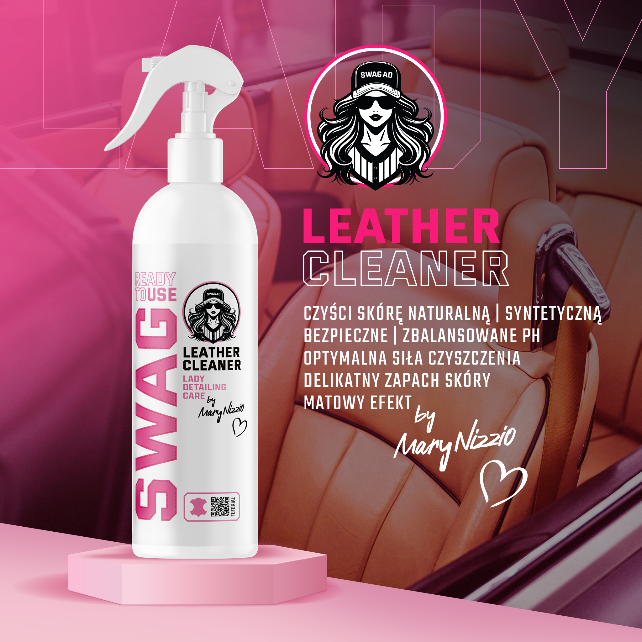 Swag LADY LEATHER CLEANER RTU / 500ml | Ready to Use | Clean Leather | Safe | Matte Finish