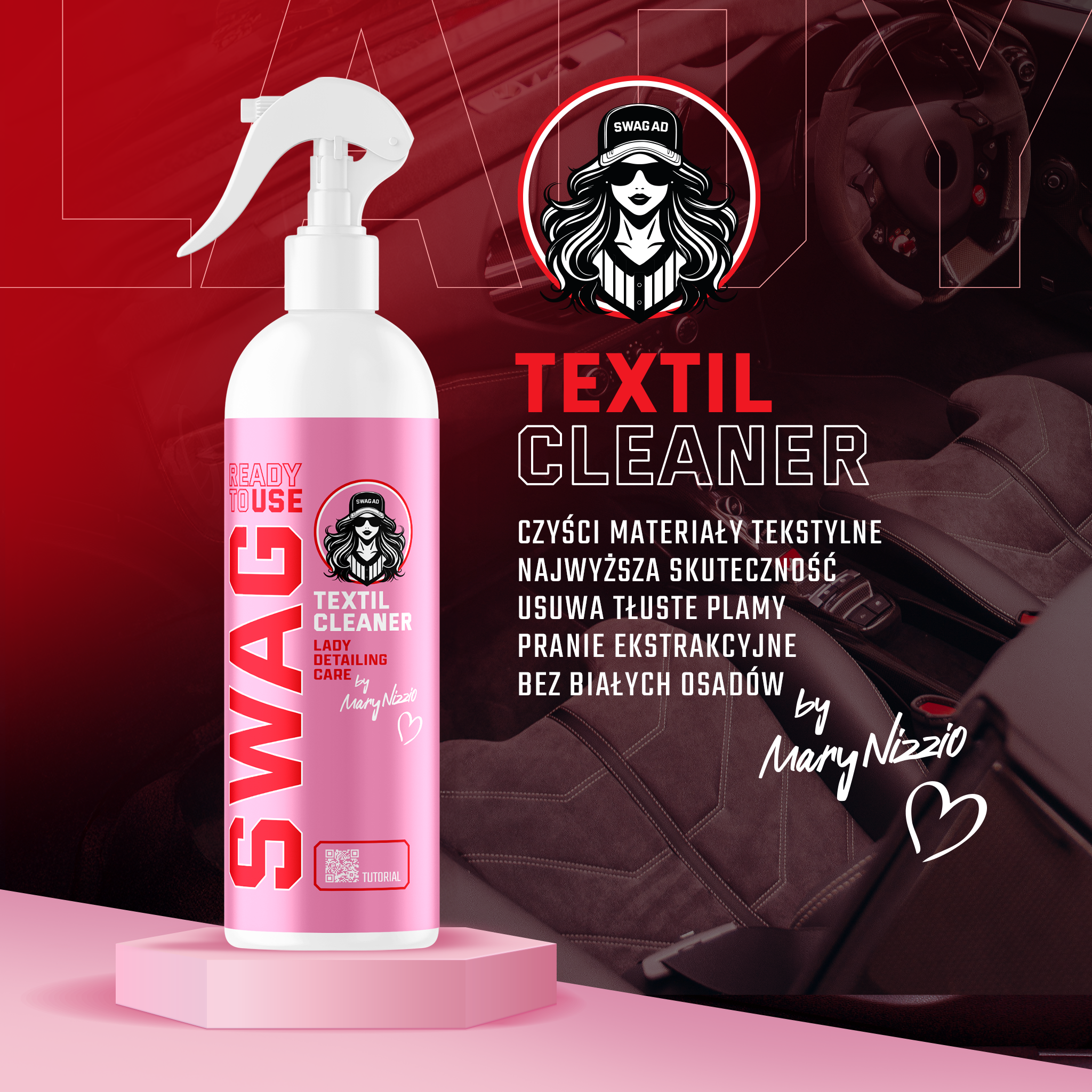 Swag LADY INTERIOR SET RTU | APC RTU | HYDROPHOBIC INTERIOR DETAILER+ | GLASS CLEANER | TEXTILE CLEANER RTU | + Accessories - Image 3