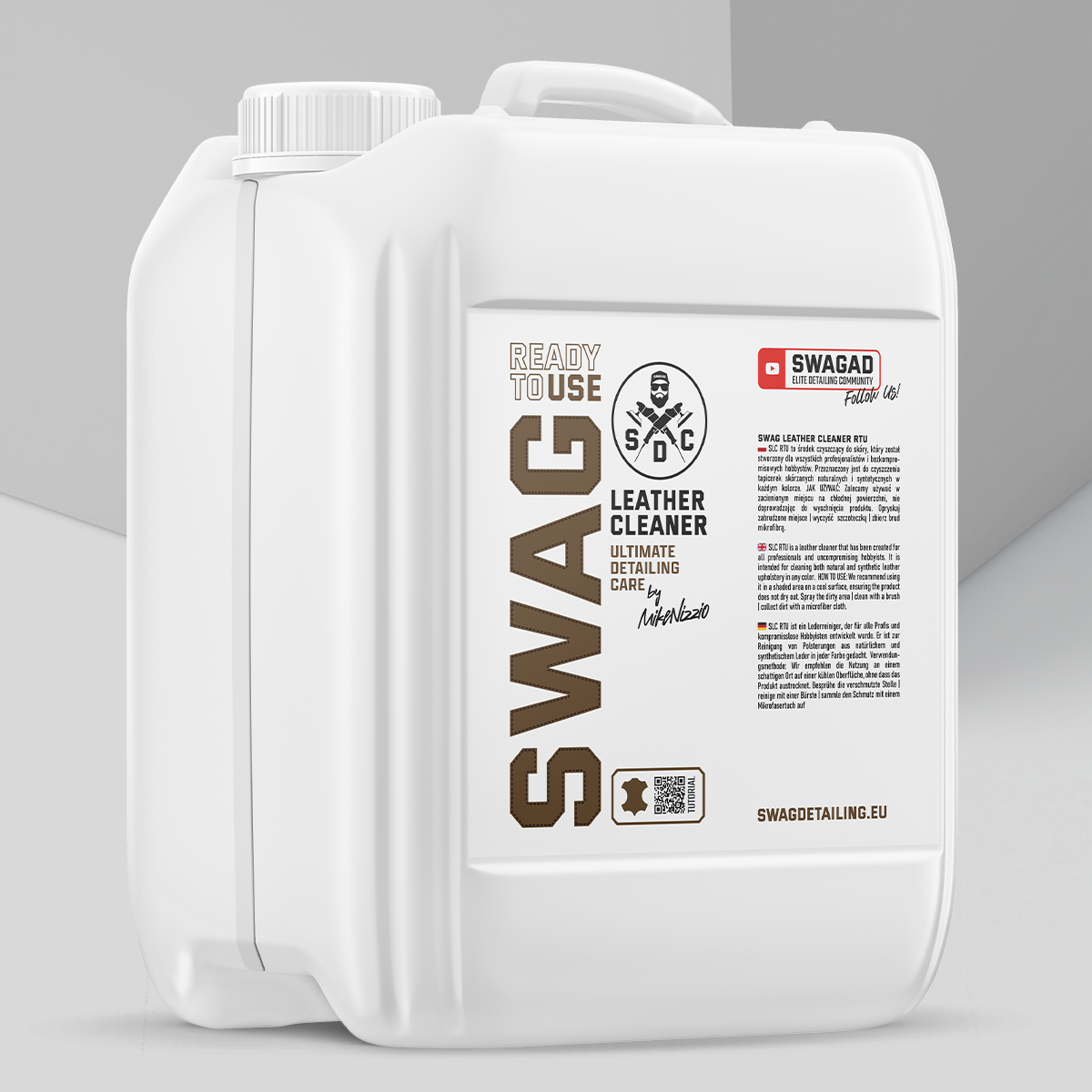 Swag LEATHER CLEANER RTU / 5L | Ready to Use | Clean Leather | Safe | Matte Finish