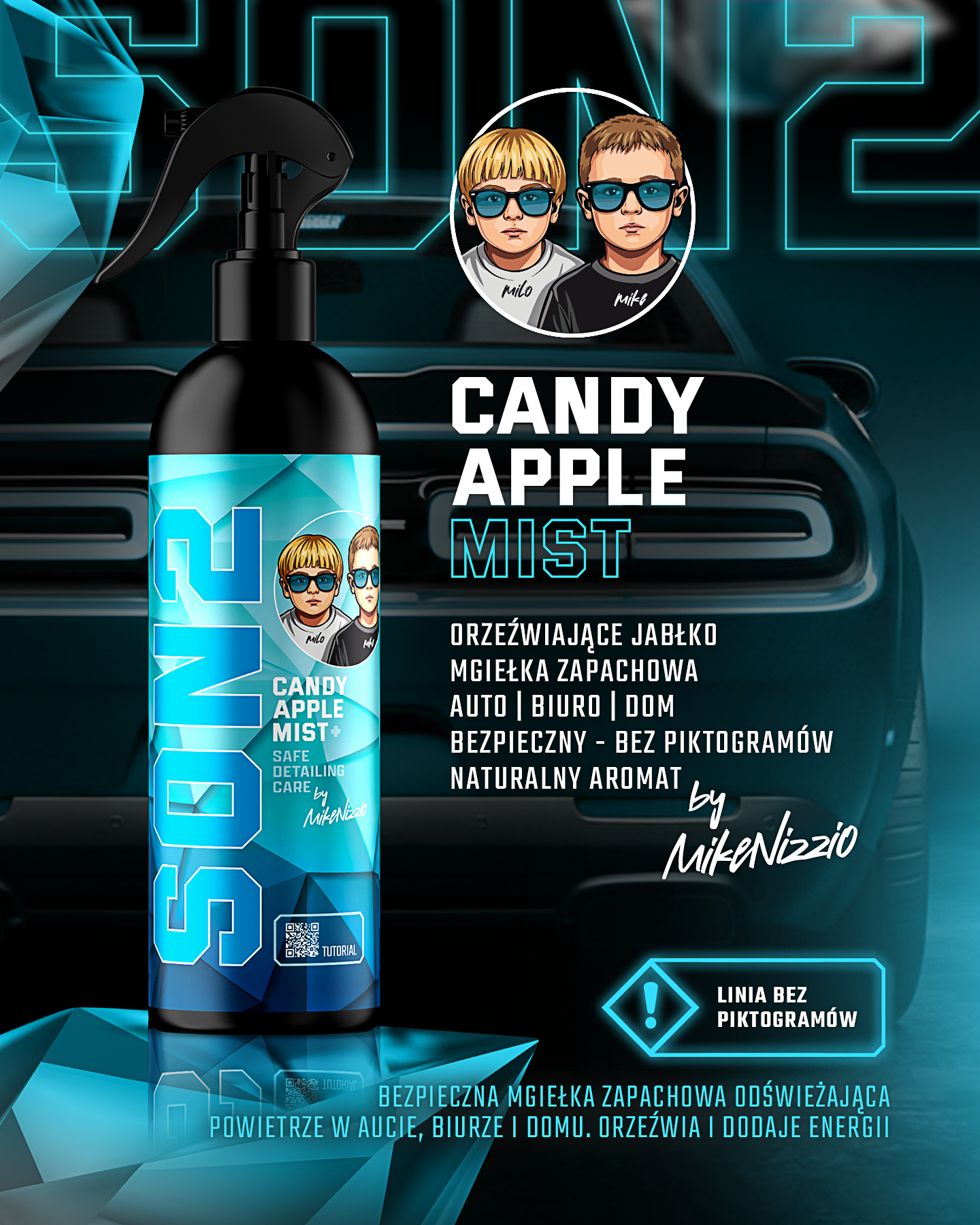 Swag SON2 CANDY APPLE MIST+ / 500ml | Air Freshener | Long-Lasting Fragrance | Apple Scent - Image 2