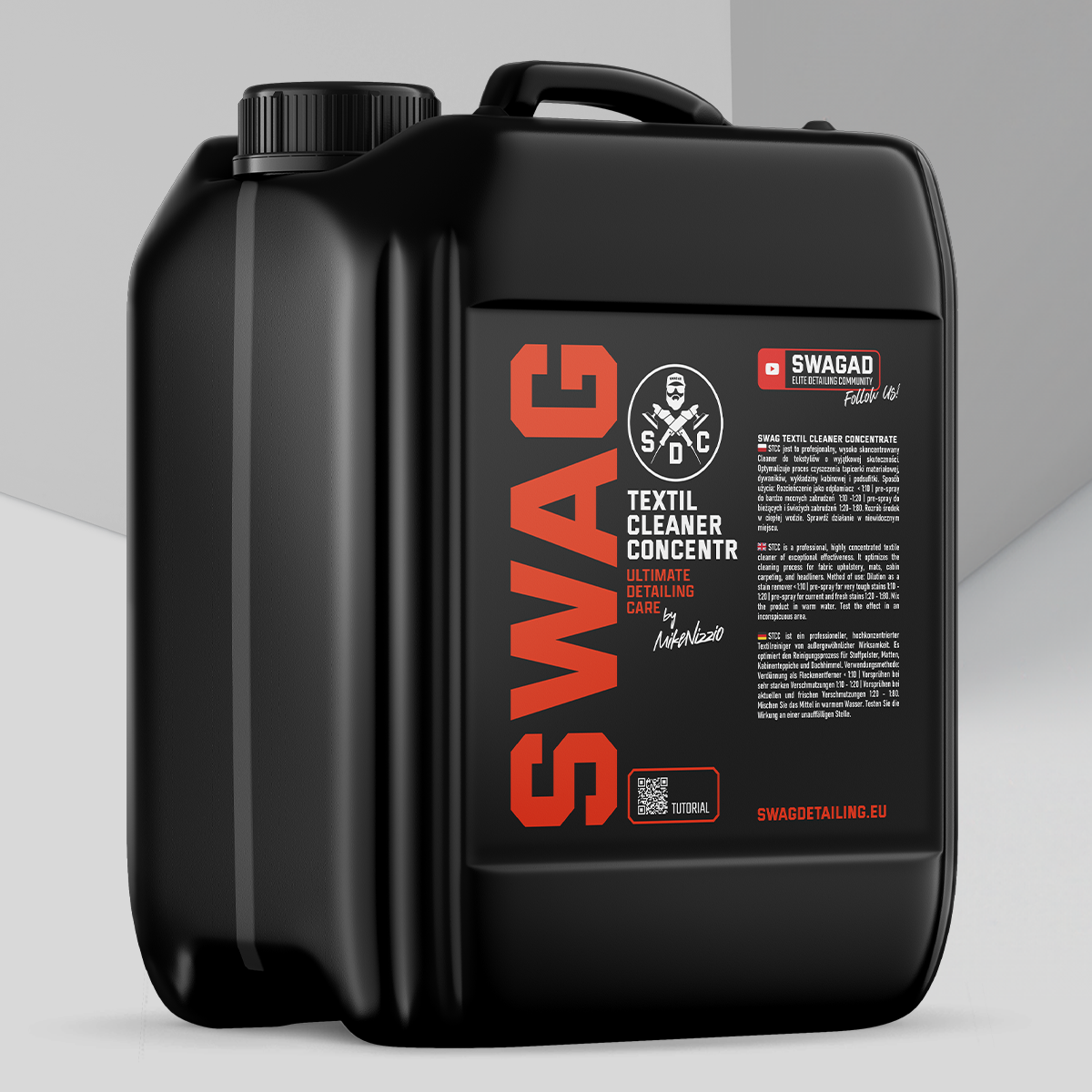 Swag TEXTILE CLEANER CONC. V.2.1 1:20 / 5L | Upholstery Cleaner | No Residue