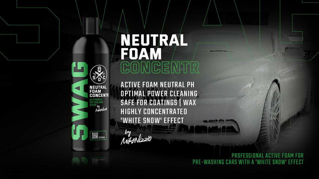 SWAG NEUTRAL FOAM pH-neutral snow foam used as a pre-wash on a dirty car before the contact wash
