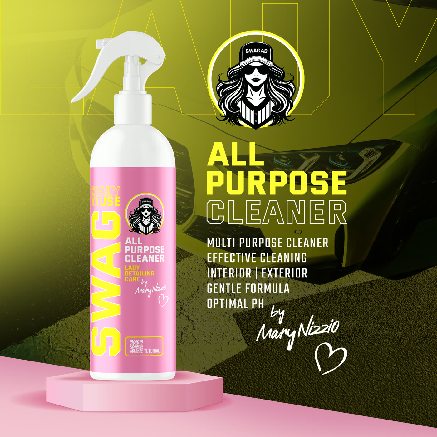SWAG APC concentrate gel, an all purpose cleaner diluted to the ratio printed on the label