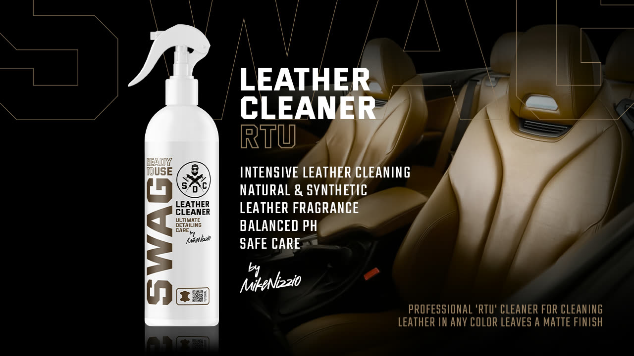 SWAG LEATHER CLEANER RTU ready-to-use leather cleaner for cream and white car seats